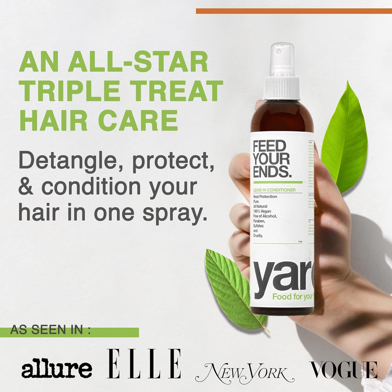 Yarok - Feed Your Ends Leave In Conditioner - Moisturize, Detangle & Protect - Hydrating & Nourishing - For Shiny, Smooth, Soft Hair - 100% Vegan - Gluten, Sulfate, Paraben & Cruelty Free - 8oz - Image 4