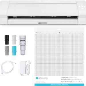 Silhouette Cameo 4 Plus 15 Inch Version - 15" Cutting Mat, Power cords, Built in Roll Feeder, Silhouette Studio Software