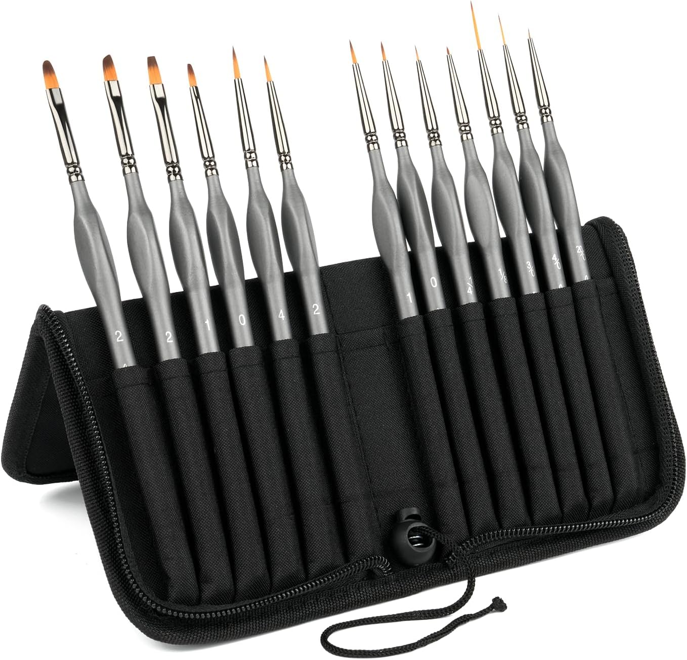 Detailing Paint Brush Set-Golden Maple 13pcs Miniature Paint Brushes Set for Fine Detail Paint, Acrylic Painting, Watercolor, Oil, Models (Grey) - Image 5