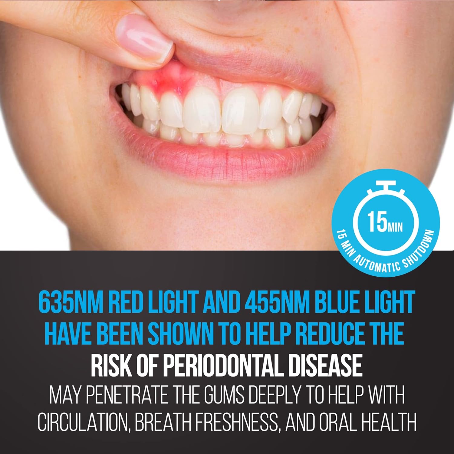 Gum Light, 32 LED Red & Blue Light Gums Sensitive Support and Teeth Whitening Accelerator - Image 3