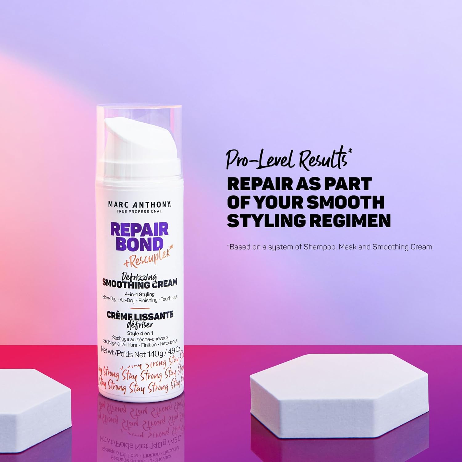 Marc Anthony Anti-Frizz Hair Styling Cream - Smooths, Strengthens & Adds Shine - Image 4