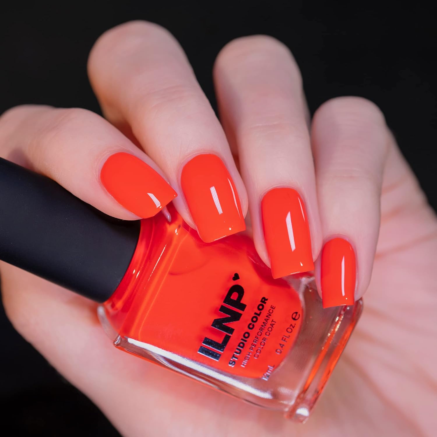 ILNP Turbocharged - Energizing Neon Orange Cream Nail Polish, Studio Color High Performance Color Coat - Image 3