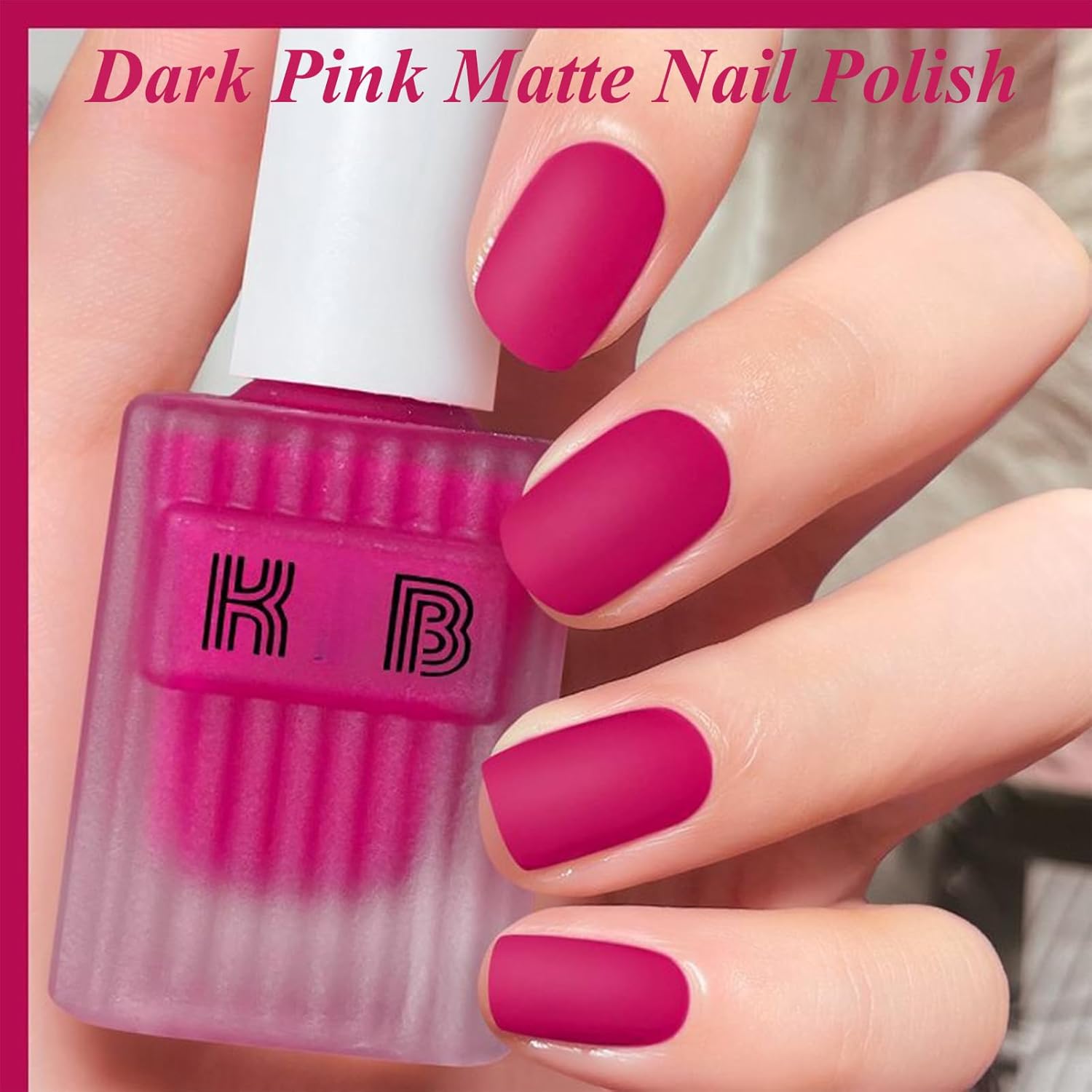 Matte Nail Polish Set, 3Pcs Matte Finish Nail Polish Instant Dry, Velvet Gel Nail Polish without UV Light Needed, Nail Polish Gift Set for Women Girls, Pink, Red and Blue - Image 3