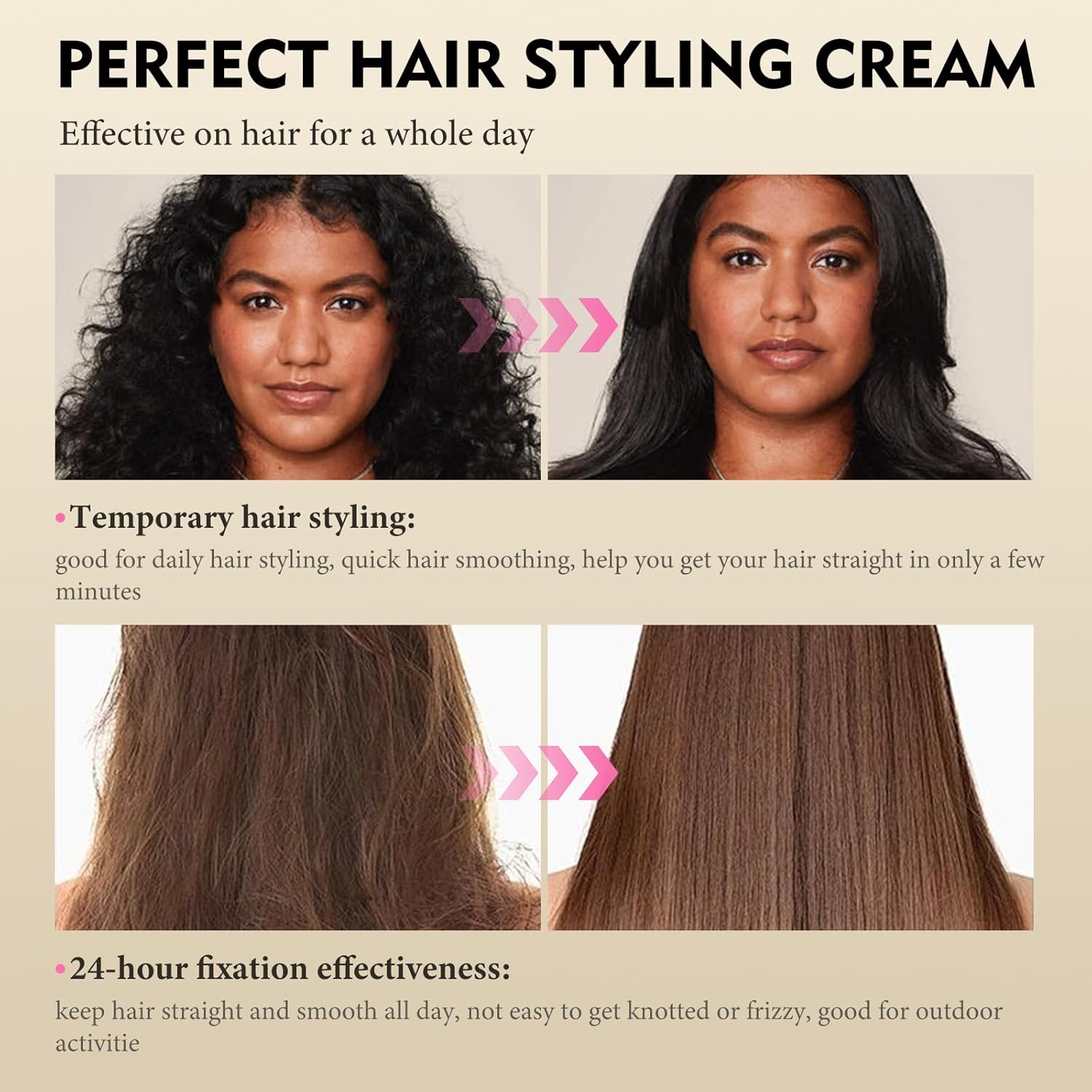 SEVICH Hair Straightener Cream - Frizz Control Hair Care Products, Hair Serum for Frizzy and Damaged Hair, Keratina Para Alisar El Pelo - Long-Lasting Smoothness, Hair straightening 72H,100g - Image 6
