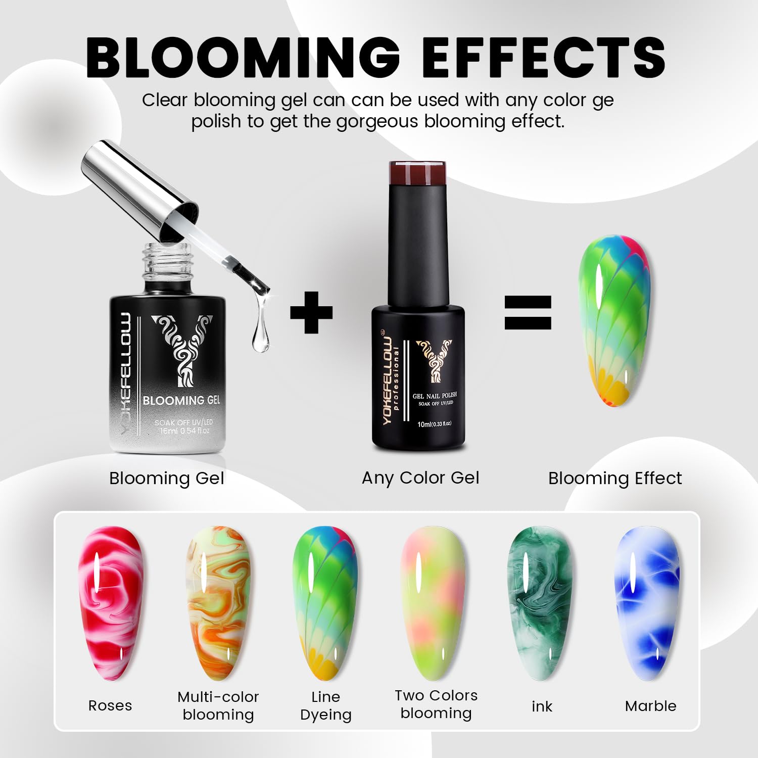 YOKE FELLOW 16ML Hema-Free Blooming Gel Nail Polish for Professional DIY Nail Art - Image 3