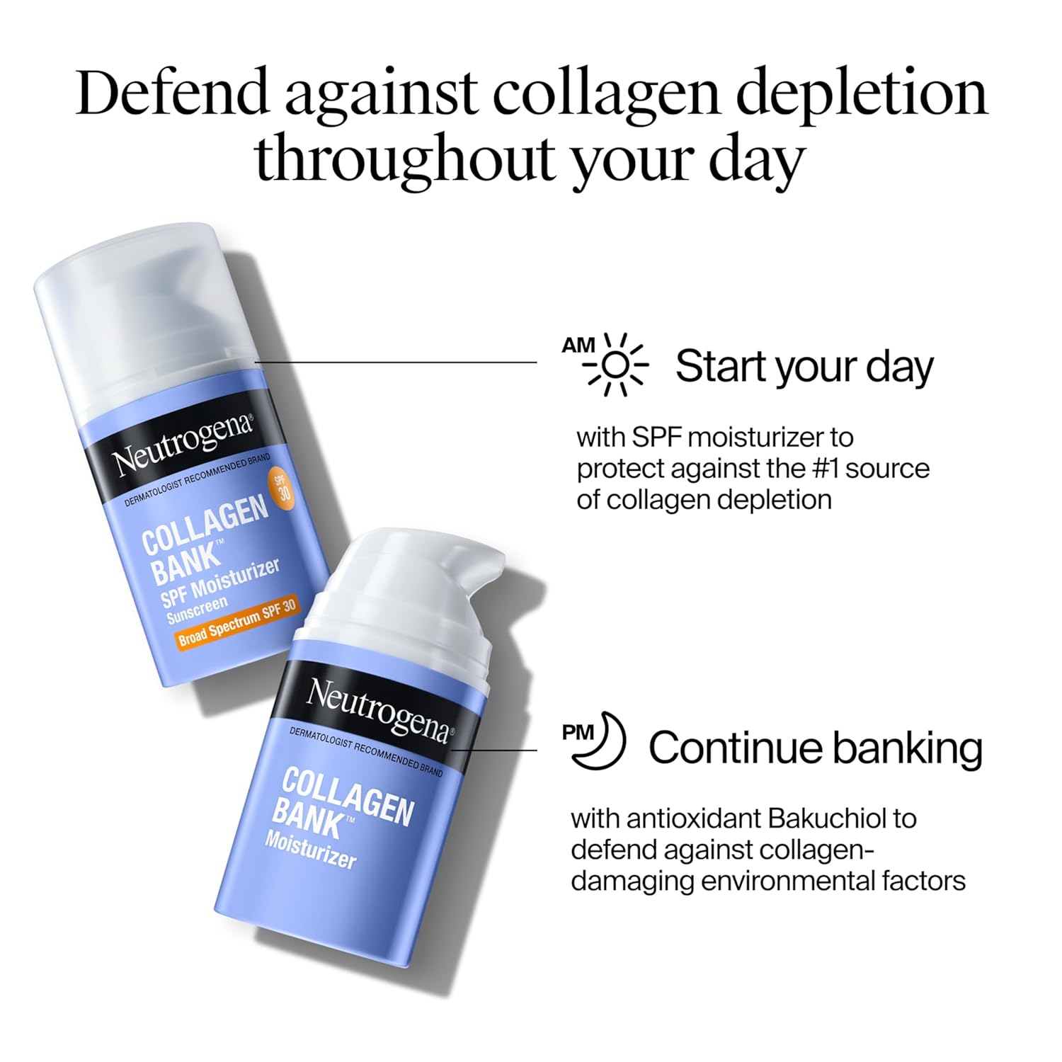 Neutrogena Collagen Bank Face Moisturizer with SPF 30 Sunscreen, Daily Anti-Aging Face & Neck Collagen Cream with Micro-Peptides and SPF, 2 fl. Oz & Trial Size Hydro Boost Facial Cleanser, 0.5oz - Image 7