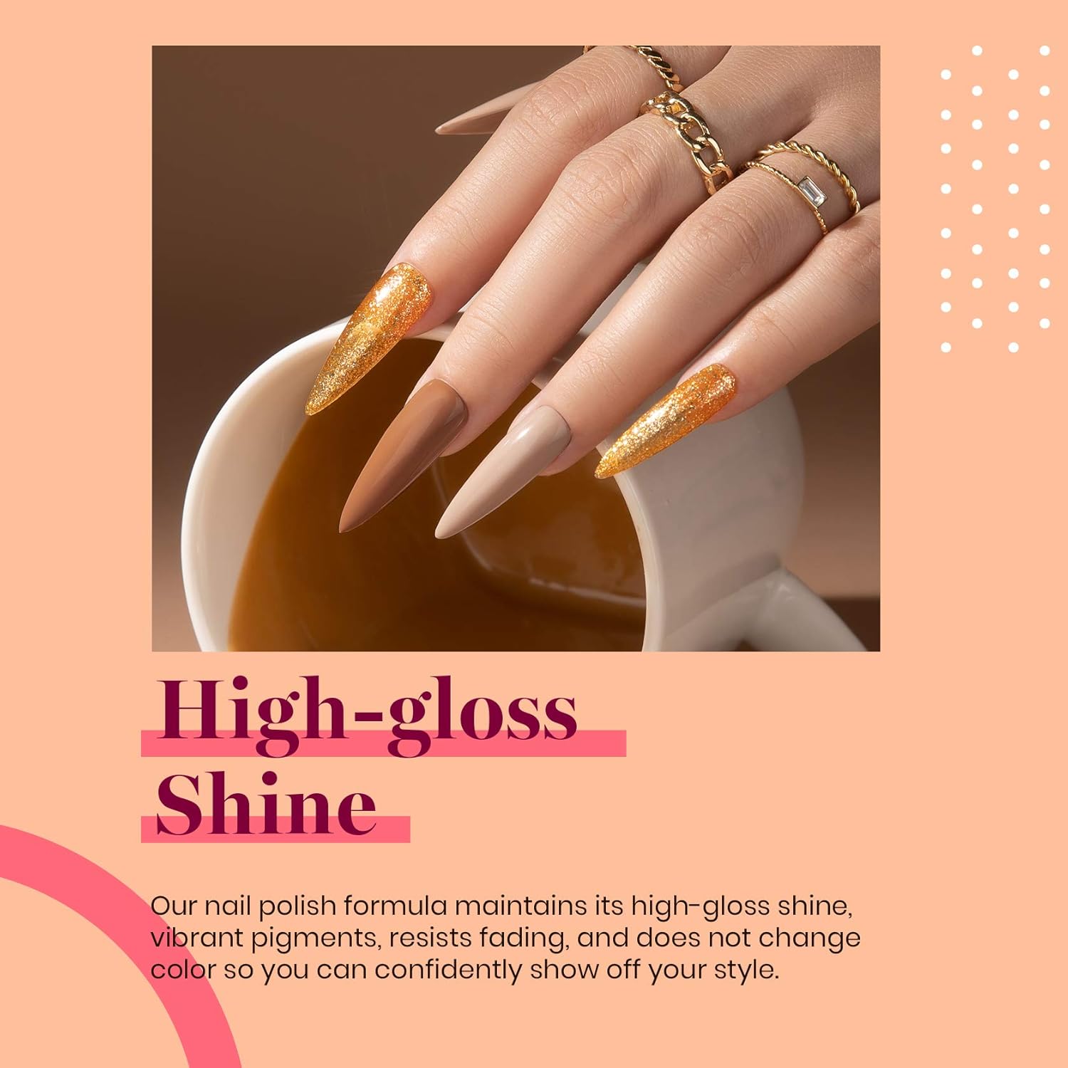 Beetles Gel Nail Polish, 1Pcs 15ml Beyonce Caramel Brown Color Soak Off Gel Polish Nail Art Manicure Salon DIY Uv Lamp Nail Design Decoration at Home - Image 6