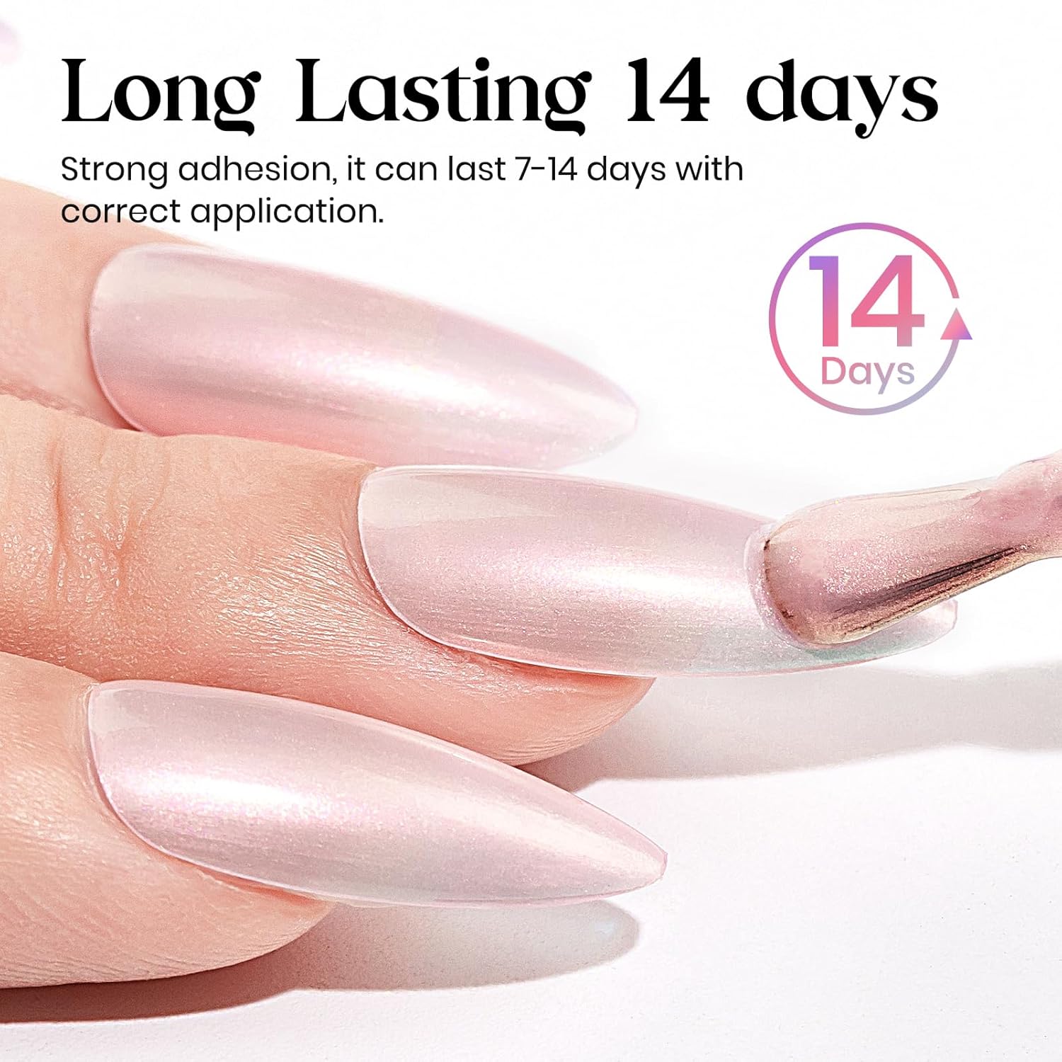 MIZHSE Nail Polish: 15Ml Mermaid Pearl Nail Polish Pink Aurora Effect Nail Polish, Fingernail and Toenail Polish Glossy Long Lasting Nail Polish Trendy DIY at Home Nail Gift Spree - Image 4