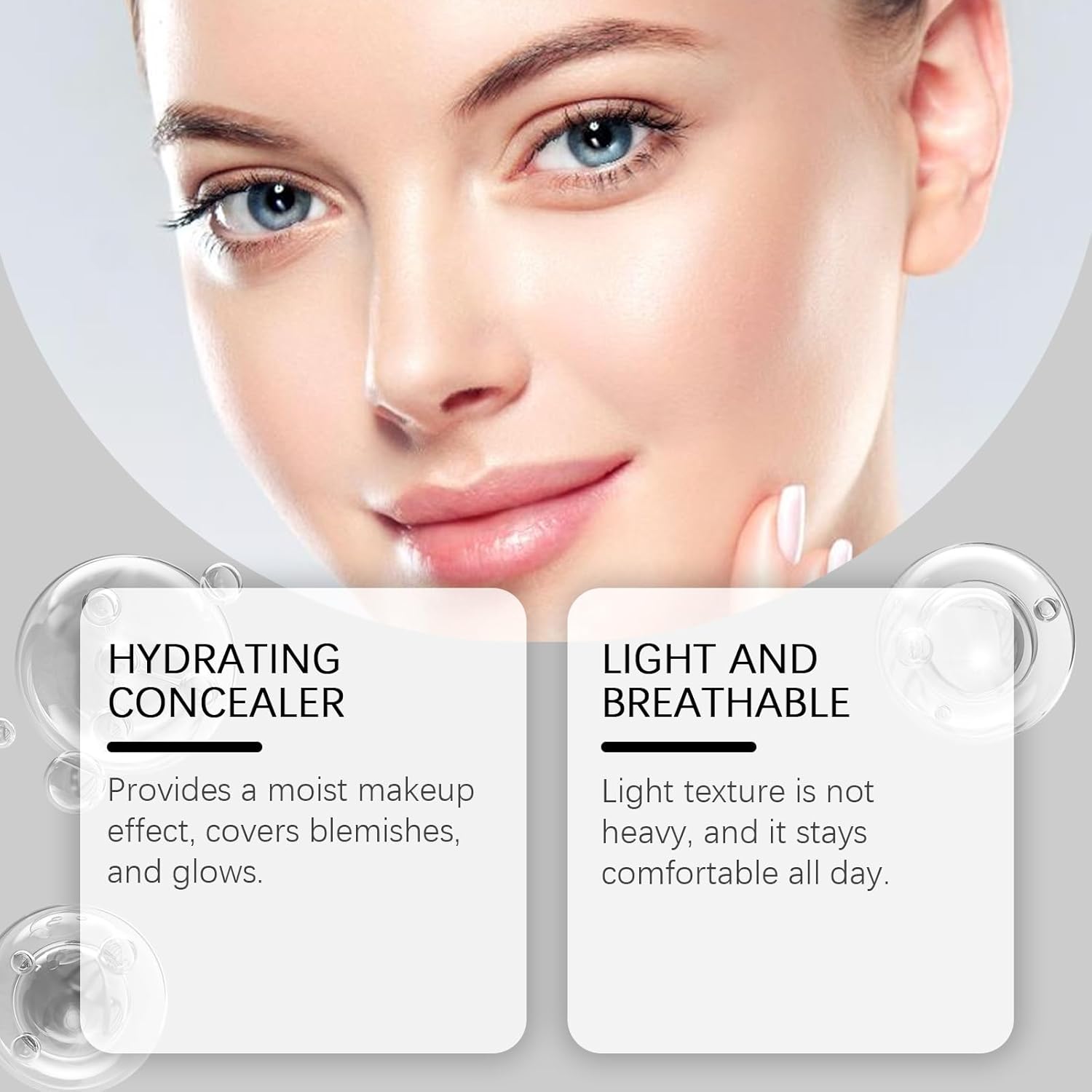 Under Eye Brightener,Luminous Eye Corrector,Moisturizing and Waterproof Under Eye Concealer for Dark Circles,Conceal and Perfect Effect(1pcs-Lvory) - Image 3