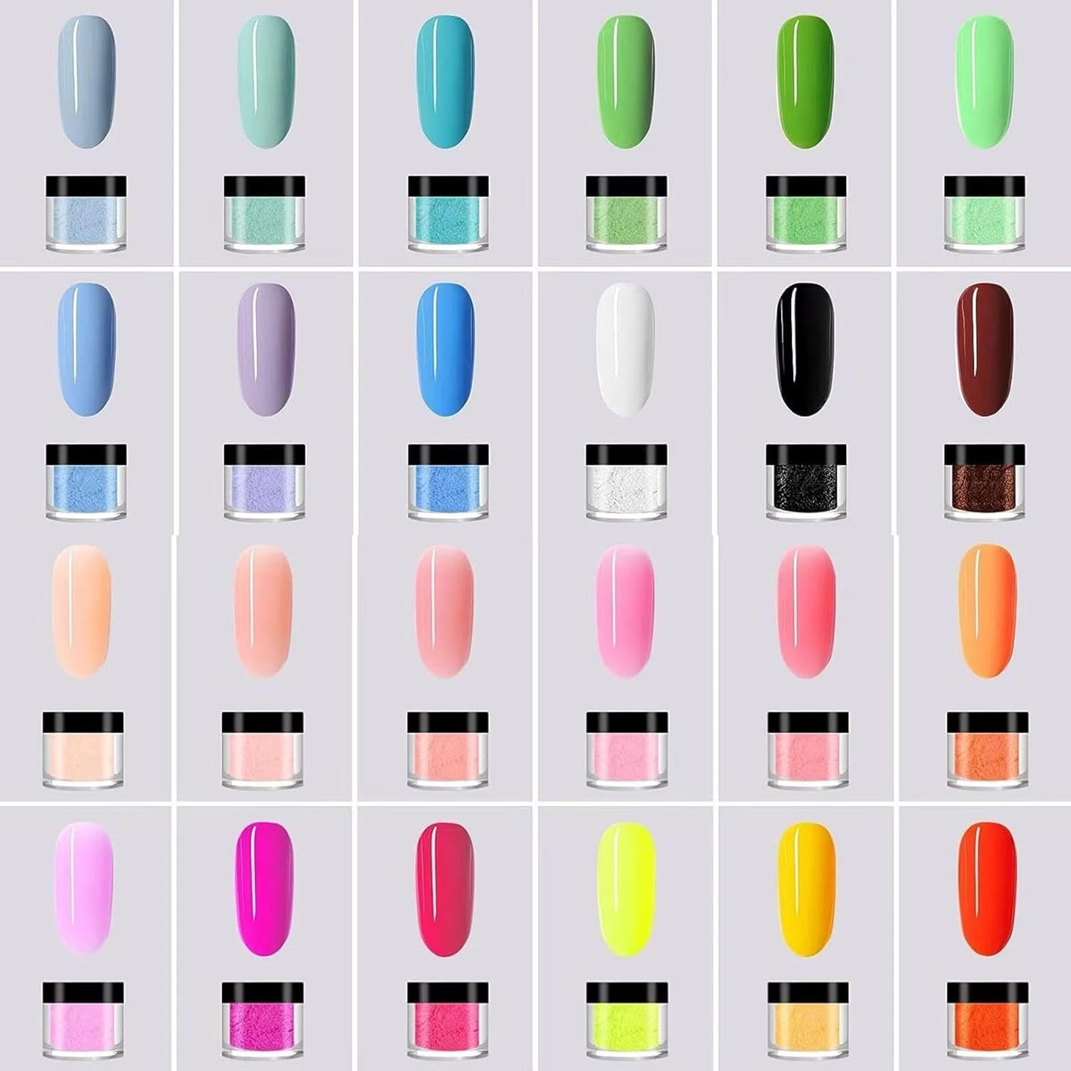 24 Color Acrylic Nail Powder Set, Acrylic Powder Set, Nail DIY Art Design, Acrylic Nail Art 3D Nail Sculpture French Nail Extension, Gift for Women - Image 2
