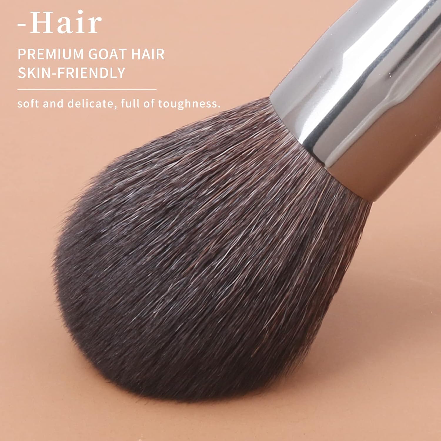 Deluxe Natural Goat Hair Makeup Brush Set with Case, Luxury ENZO KEN Cosmetic Brushes Makeup Set, Natural Makeup Brushes, Natural Bristle Makeup Brushes, Natural Hair Makeup Brushes Set Professional. - Image 8