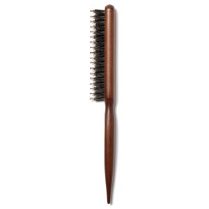 GranNaturals Boar & Nylon Bristle Styling Brush - Teasing Comb with Rat Tail Pick for Backcombing, Smoothing, Edge Control and Volume Creation