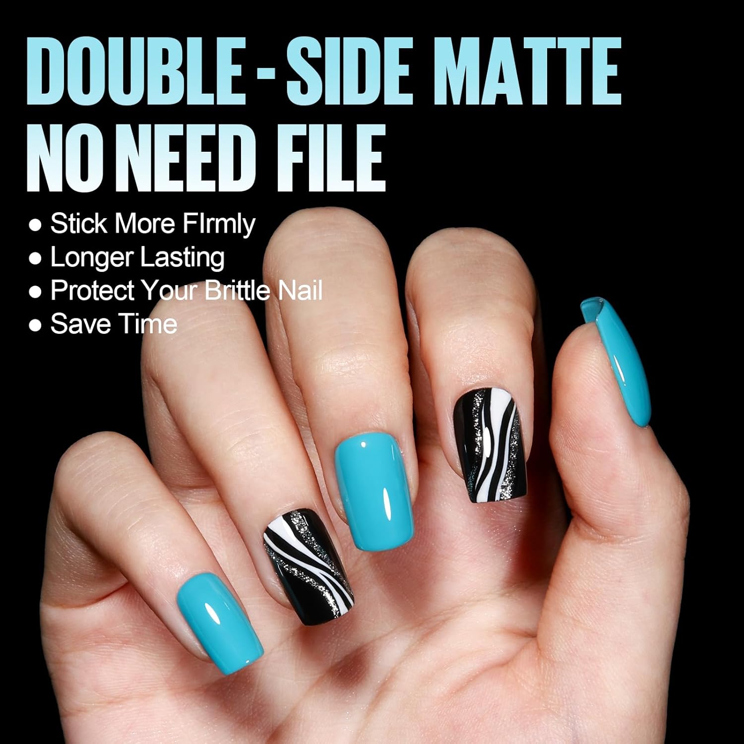 TOMICCA Short Square Gel Tips, No File Nail Tips Full Matte Cover, 360Pcs Soft Fake Acrylic Nail Tips Square for Home DIY Nail Salon 15 Sizes - Image 6