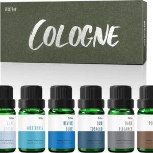 Fragrance Oil, MitFlor Cologne Perfume Oils for Men, Scented Essential Oils for Diffusers for Home, Soap & Candle Making Scents, Aromatherapy Diffuser Oils Gift Set, 6 * 10ml