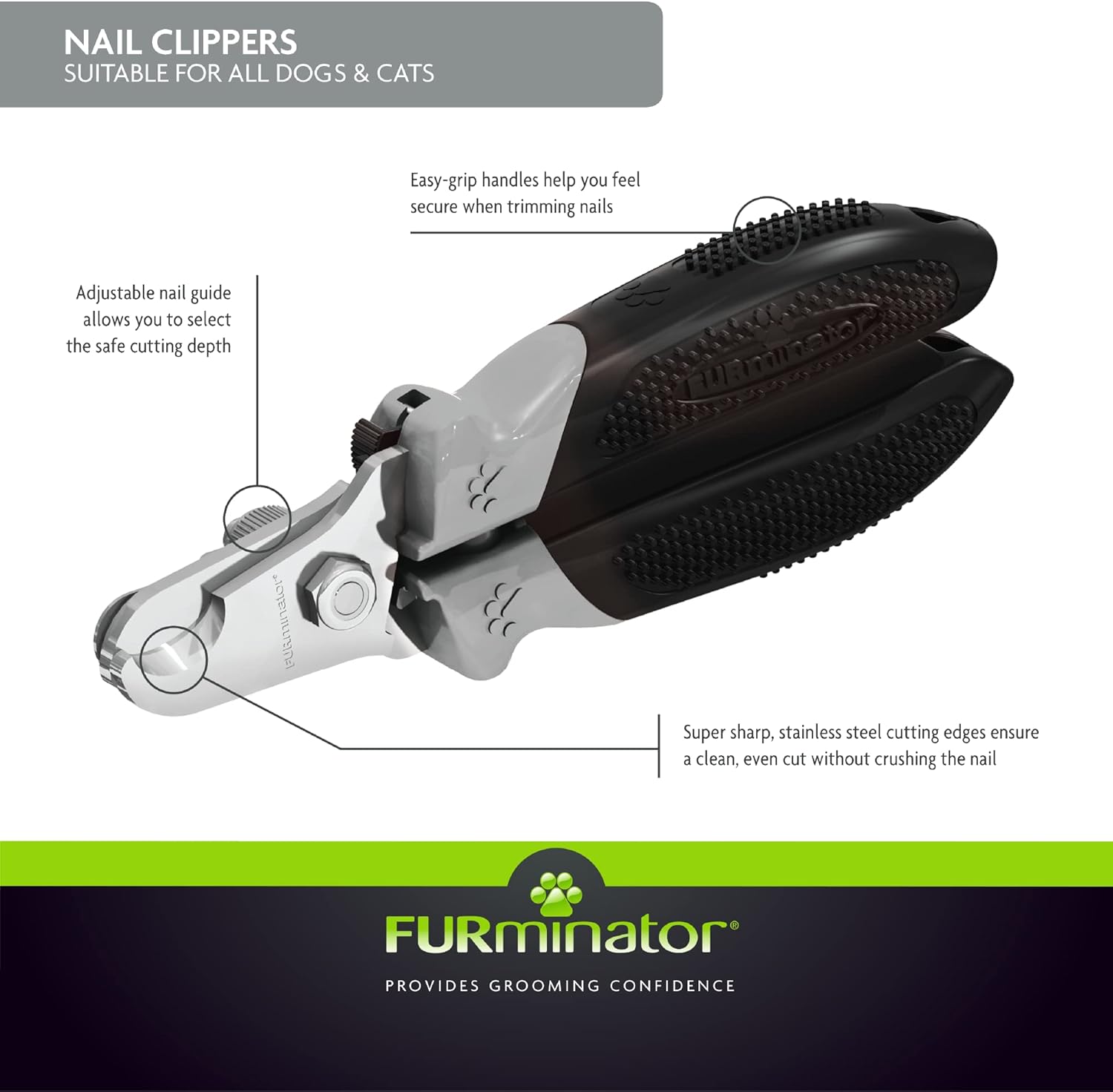 FURminator Nail Clippers with Non-slip Ergonomic Handle - Image 3