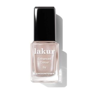 LONDONTOWN lakur Nail Polish - Chip-Resistant, Non-Toxic, Conditions & Hydrates Nails | Shimmery Shimmery Champagne, Pearl, .40 fl oz