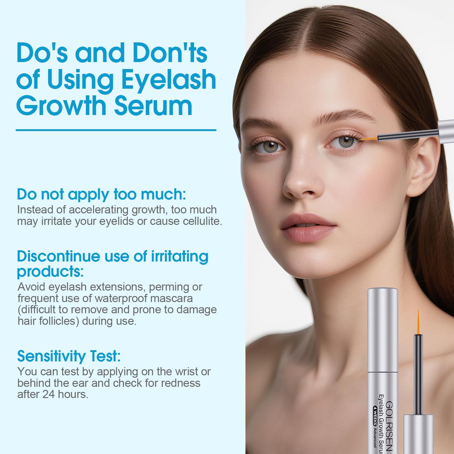 Eyelash Growth Serum, Advanced Lash Serum For Eyelash Growth with Myristoyl Pentapeptide-4 Lash Enhancing Serums For Thicker, Longer Lashes (4ml) - Image 5
