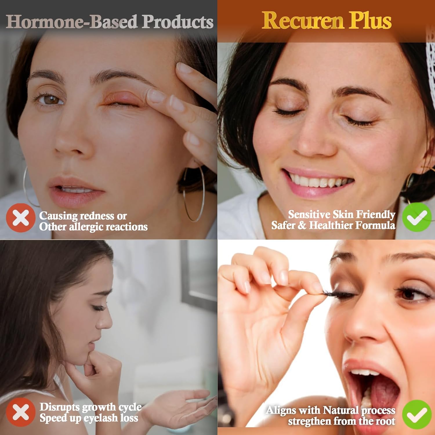 Premium Eyelash Growth Serum: Advanced Vegan Formula for Longer Thicker Lashes (Champagne Gold) - Image 6