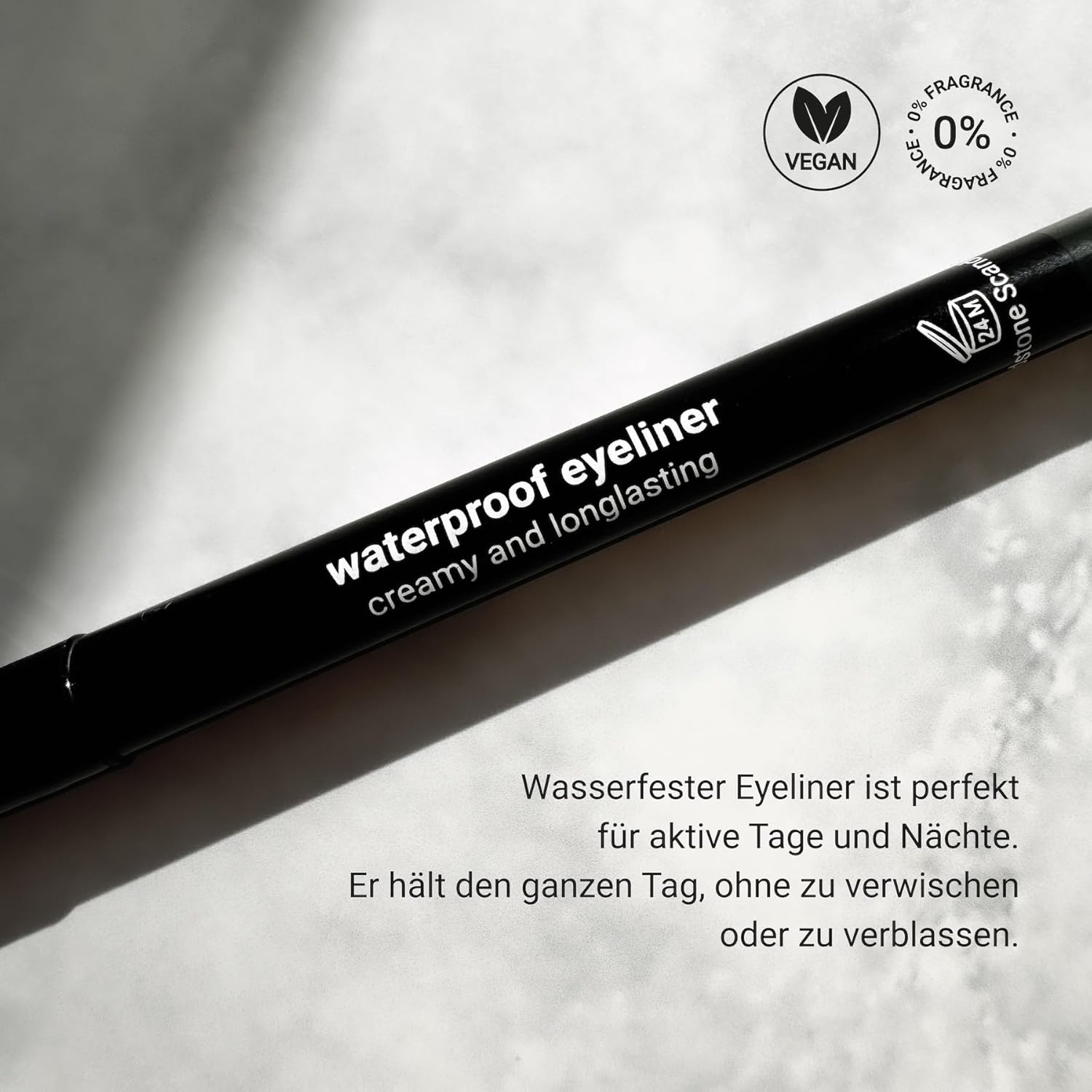 Waterproof Eyeliner Pencil - Vegan Hypoallergenic for Sensitive Eyes - Smudge Proof Gel Makeup (Black) - Image 7
