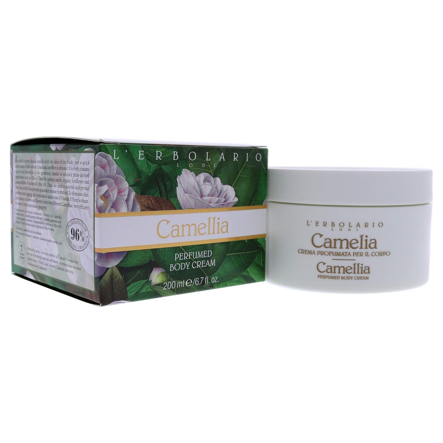 L’Erbolario Body Cream – Moisturizing Body Butter – Nourishes, Protects with Camellia Oils – Floral Scented Antioxidant Skin Care – Camellia – 6.7 oz - Image 3