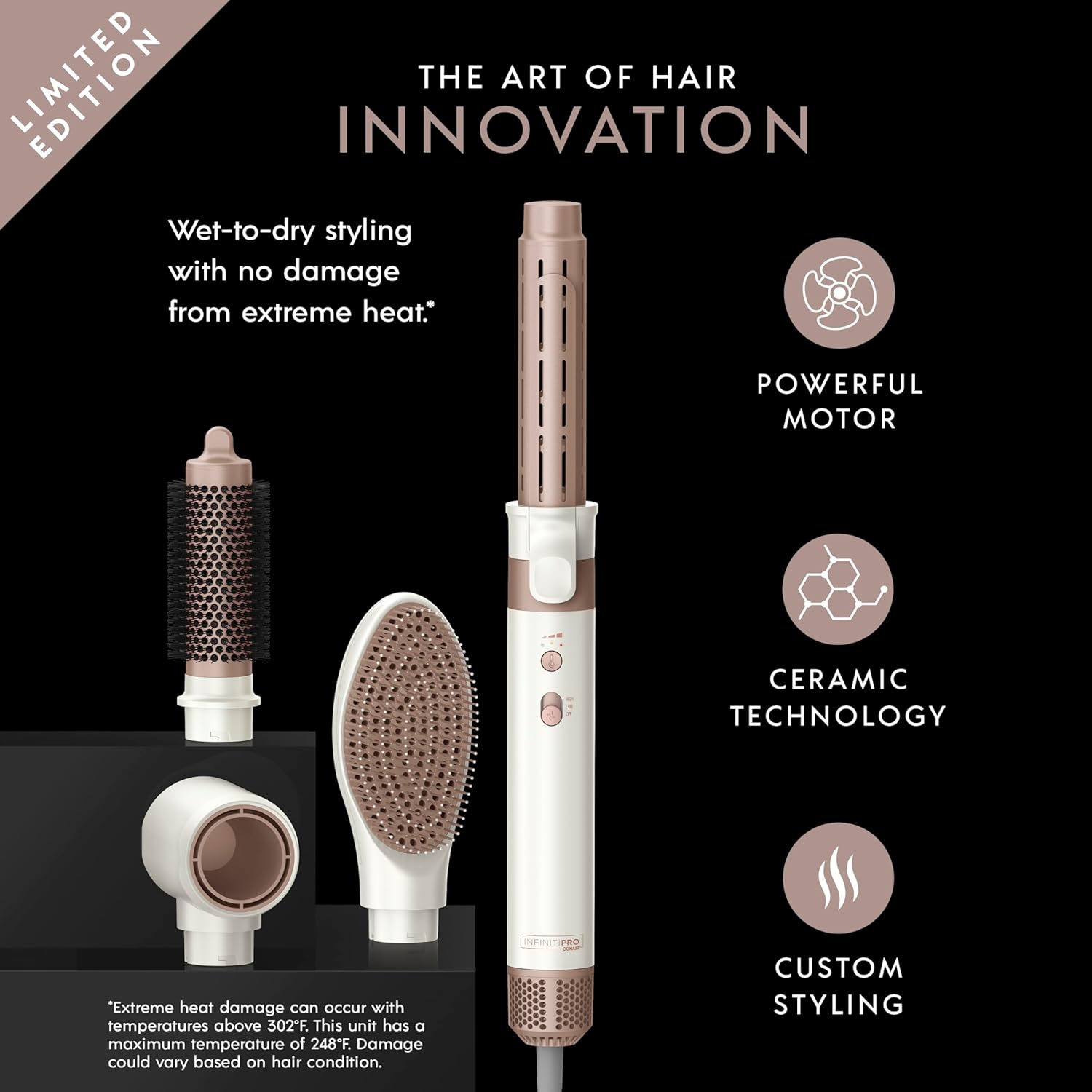 DigitalAIRE Multi Hair Styler, Air Styling System for Curls, Waves, Blowouts & Volume, 4 Attachments to Personalize Your Look Plus Storage Bag, White - Image 6