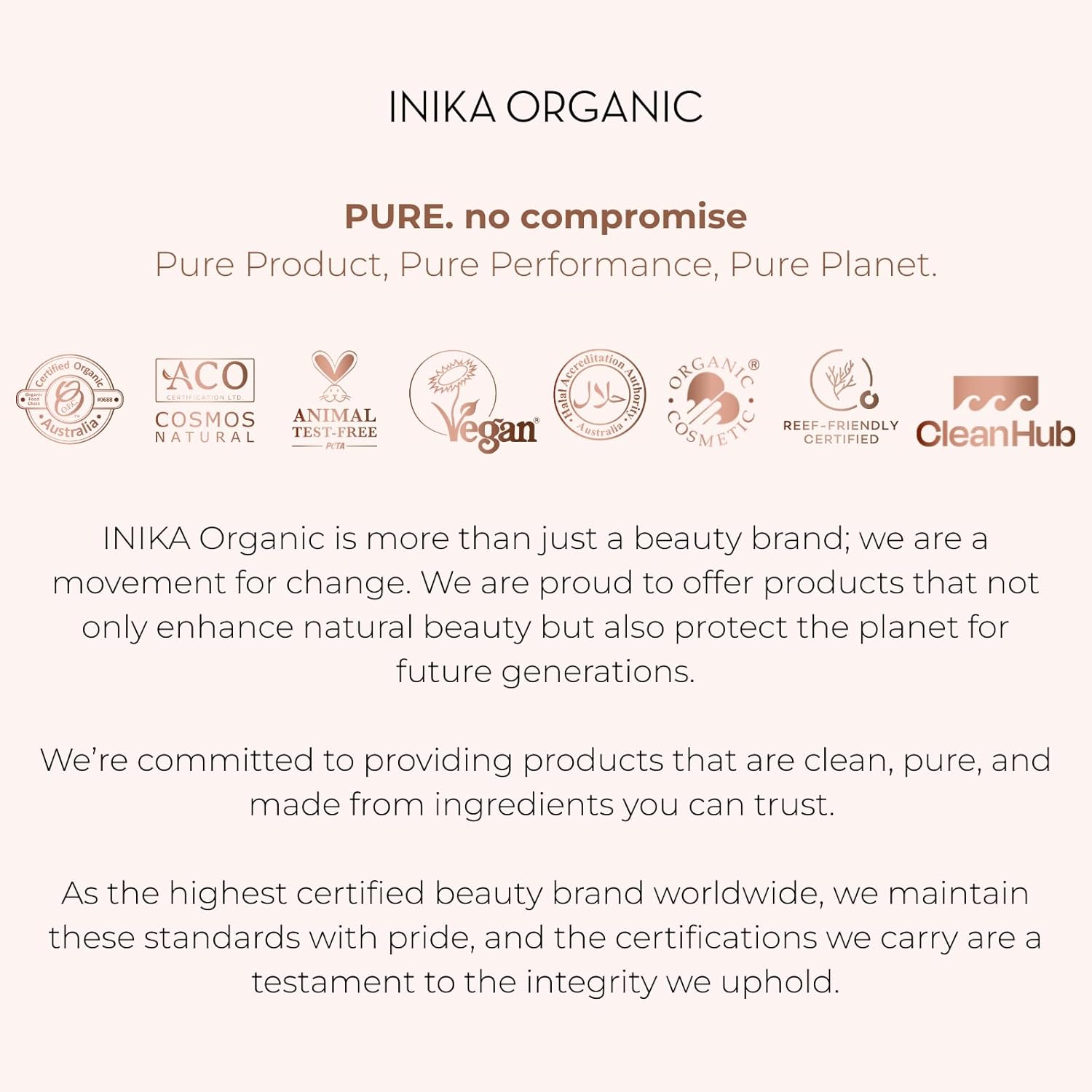 INIKA Organic Full Coverage Liquid Foundation Makeup with Hyaluronic Acid and Argan Oil, Vegan and Organic Foundation for Skin Elasticity and Plumpness, Natural Coverage, Tan, 30ml - Image 7
