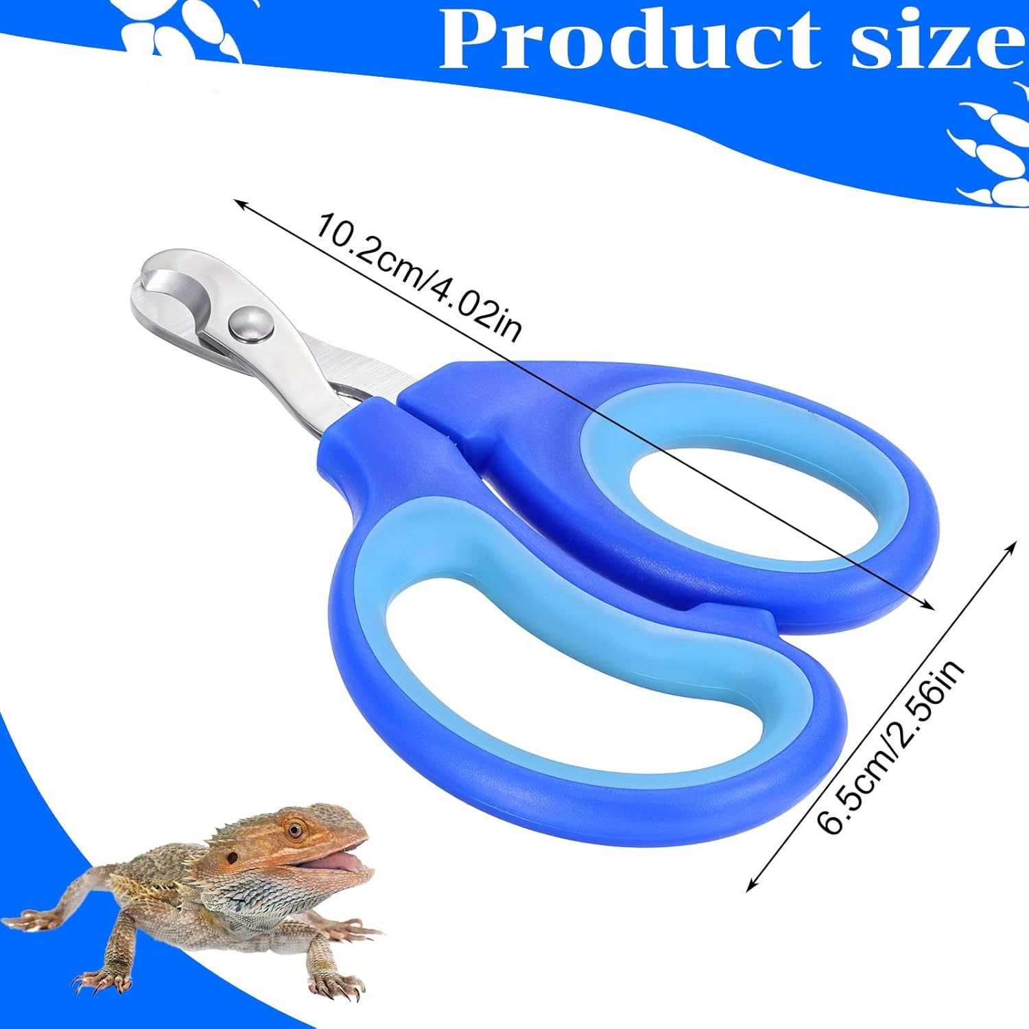 Stainless Steel Bearded Dragon Cat Nail Clippers, Pet Toe Nail Clippers Professional Grooming Supplies for Bird Small Reptiles Guinea Pig Dog Rabbit Turtle,Chameleon,Iguana - Image 3