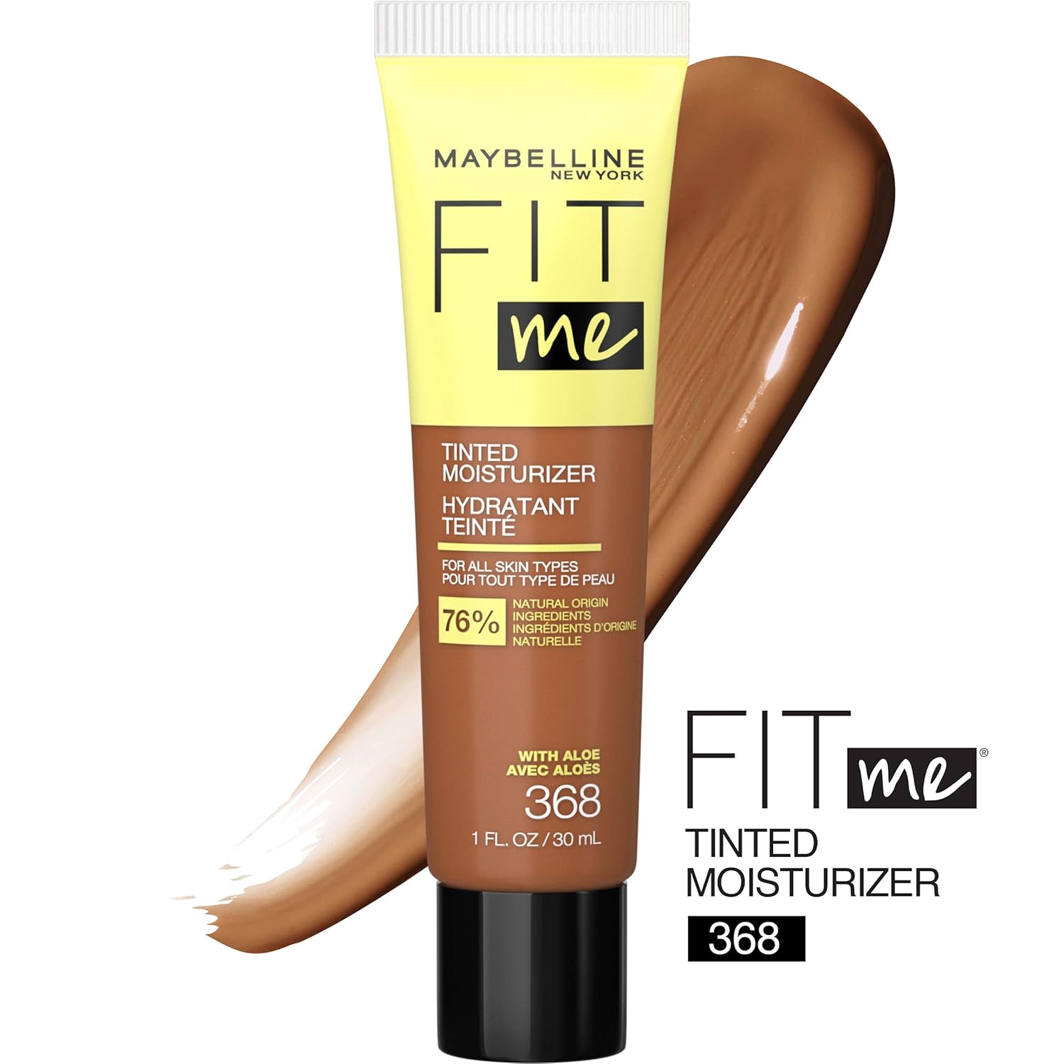 Maybelline Fit Me Tinted Moisturizer, Natural Coverage, Face Makeup, 368, 1 Count - Image 2
