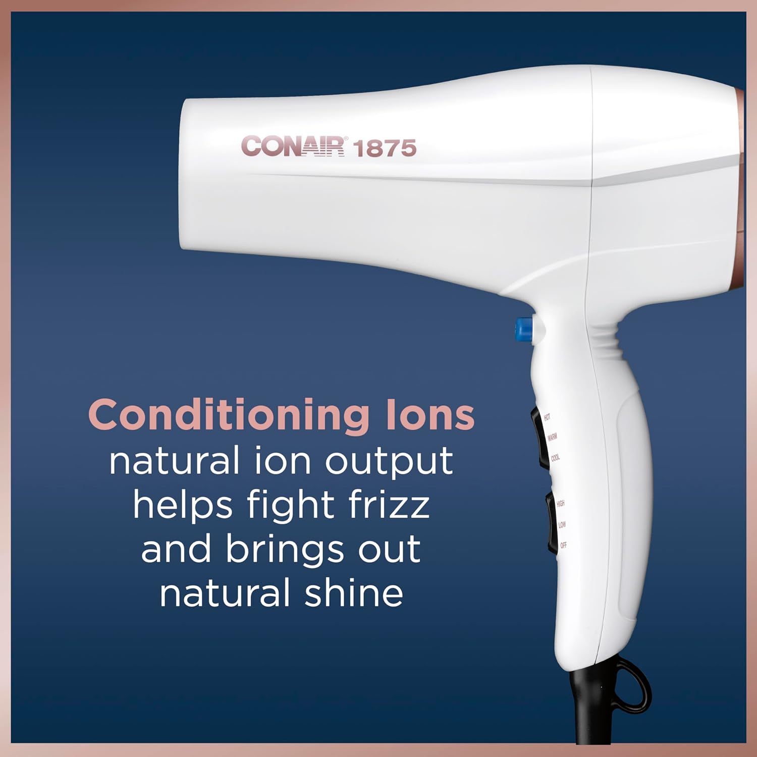 Conair Double Ceramic Hair Dryer with Diffuser | Blow Dryer with Ionic Conditioning | Includes Diffuser and Concentrator | Amazon Exclusive - Image 7