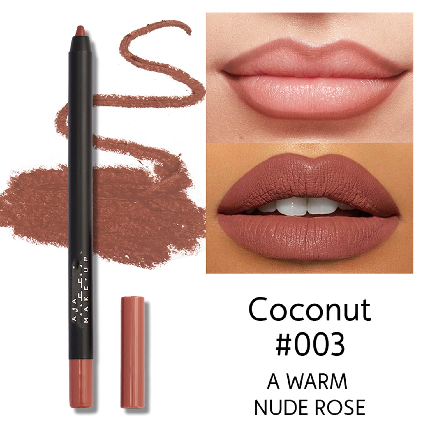 MAEPEOR Matte Lipliner and Eyeliner Kit 3 PCS Smoothly Creamy Lipliner and Eyeliner Pen Set for Daily Wear (3PCS Kit 2) - Image 3