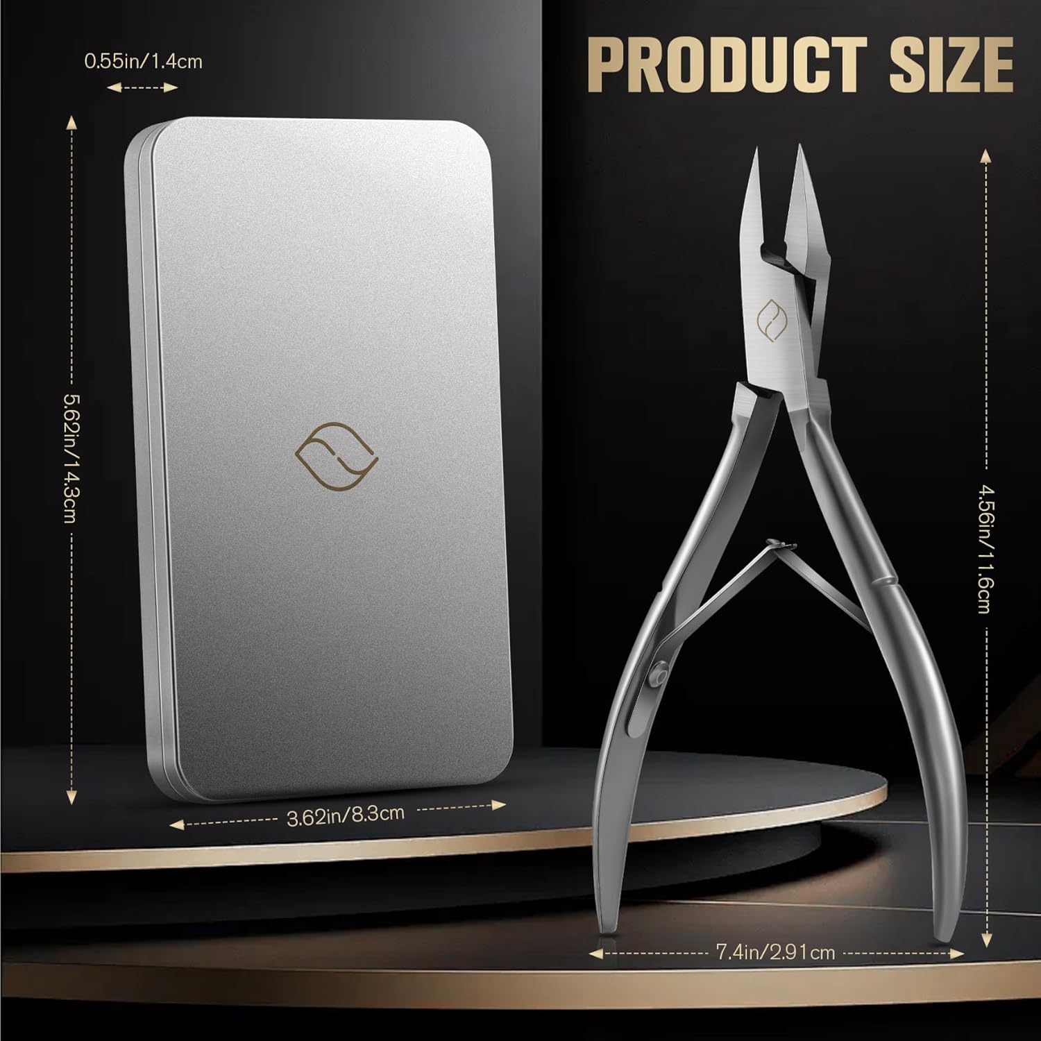 FERYES Ingrown Toenail Clippers Straight Blade Toe Nail Clippers for Thick Nails for Seniors, Stainless Steel Nail Clippers for Thick Toenails - Ultra-Slim 16mm Blade Fingernail Clippers - Image 7