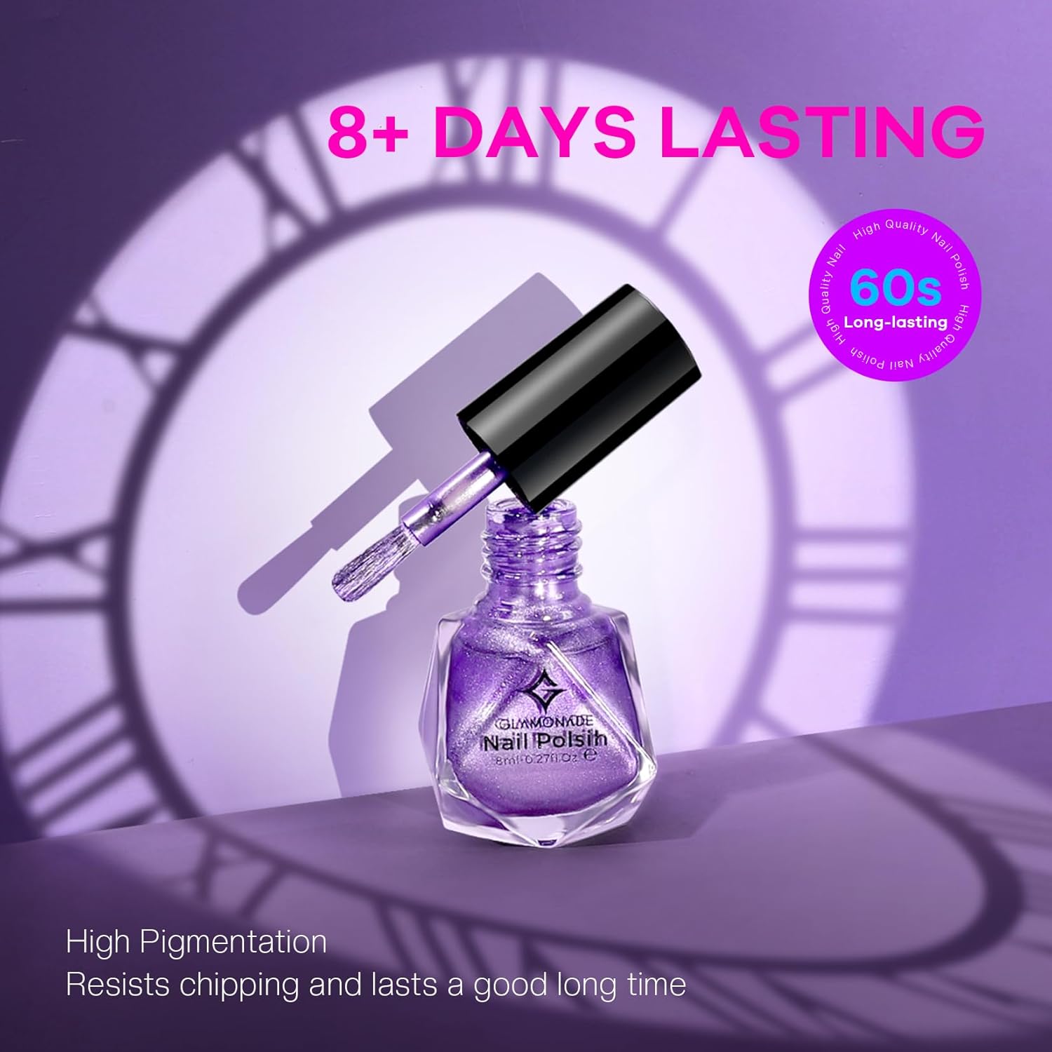 Metallic Nail Polish Set Fingernail: Chrome Mirror Holographic Nail Polish Kit Quick Air Dry 12 Colors Pack Regular Mini Nail Polish Finger Toe DIY Art Salon Gift for Women Party - Image 3