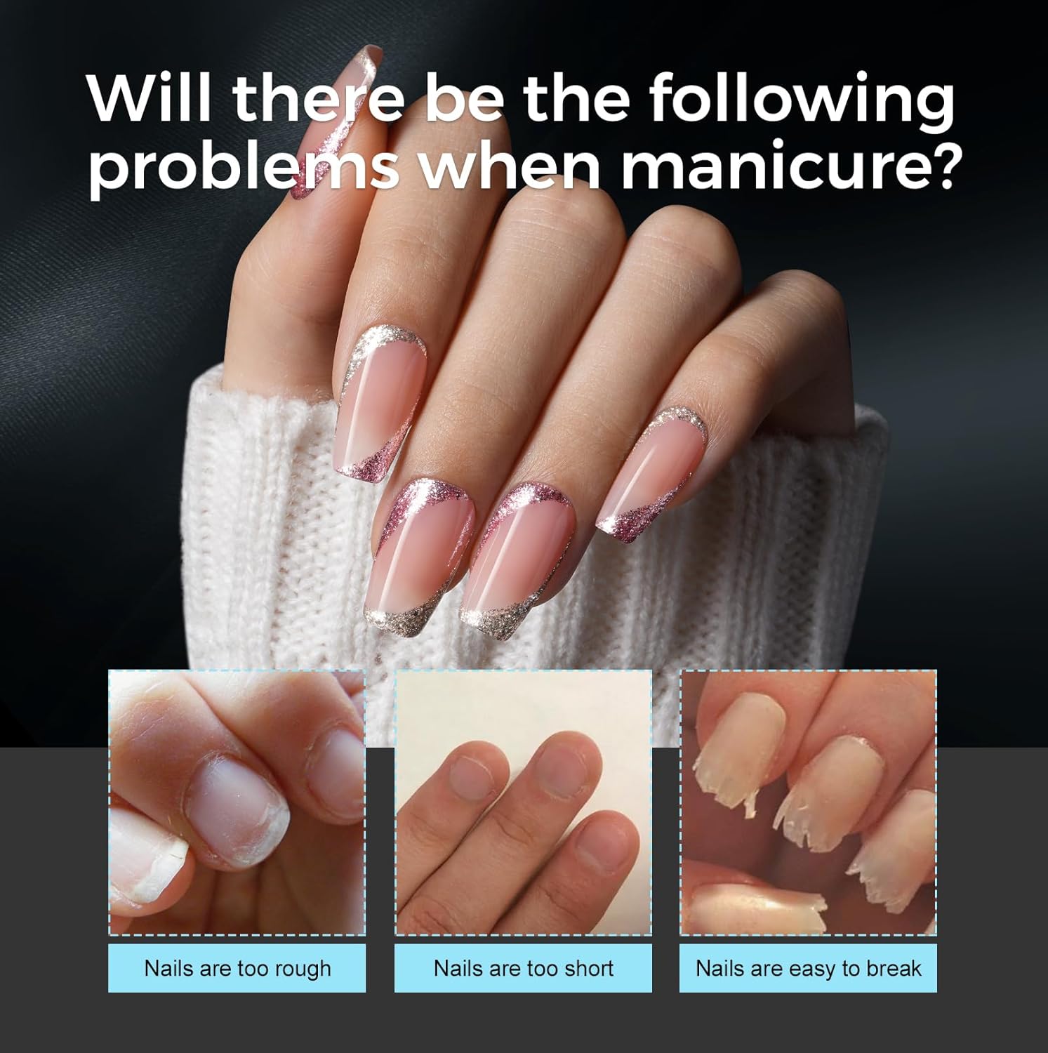 TOMICCA Clear Nail Tips Acrylic Nails 240Pcs Medium Coffin Acrylic Nail Kit 15 Sizes Clear Nails Pre-shaped Gel Nail Tips for Nail Extensions Home DIY Salon - Image 2