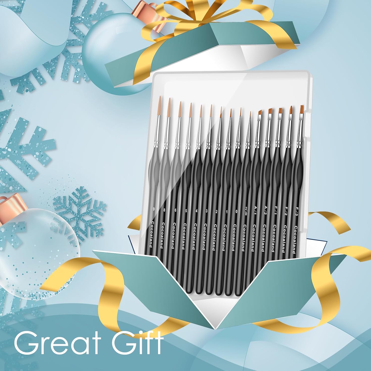 Miniature Paint Brushes,15Pcs Small Fine Tip Paintbrushes, Micro Detail Paint Brush Set, Triangular Grip Handles Art Brushes Perfect for Acrylic, Watercolor, Oil, Craft, Models(Black) - Image 4
