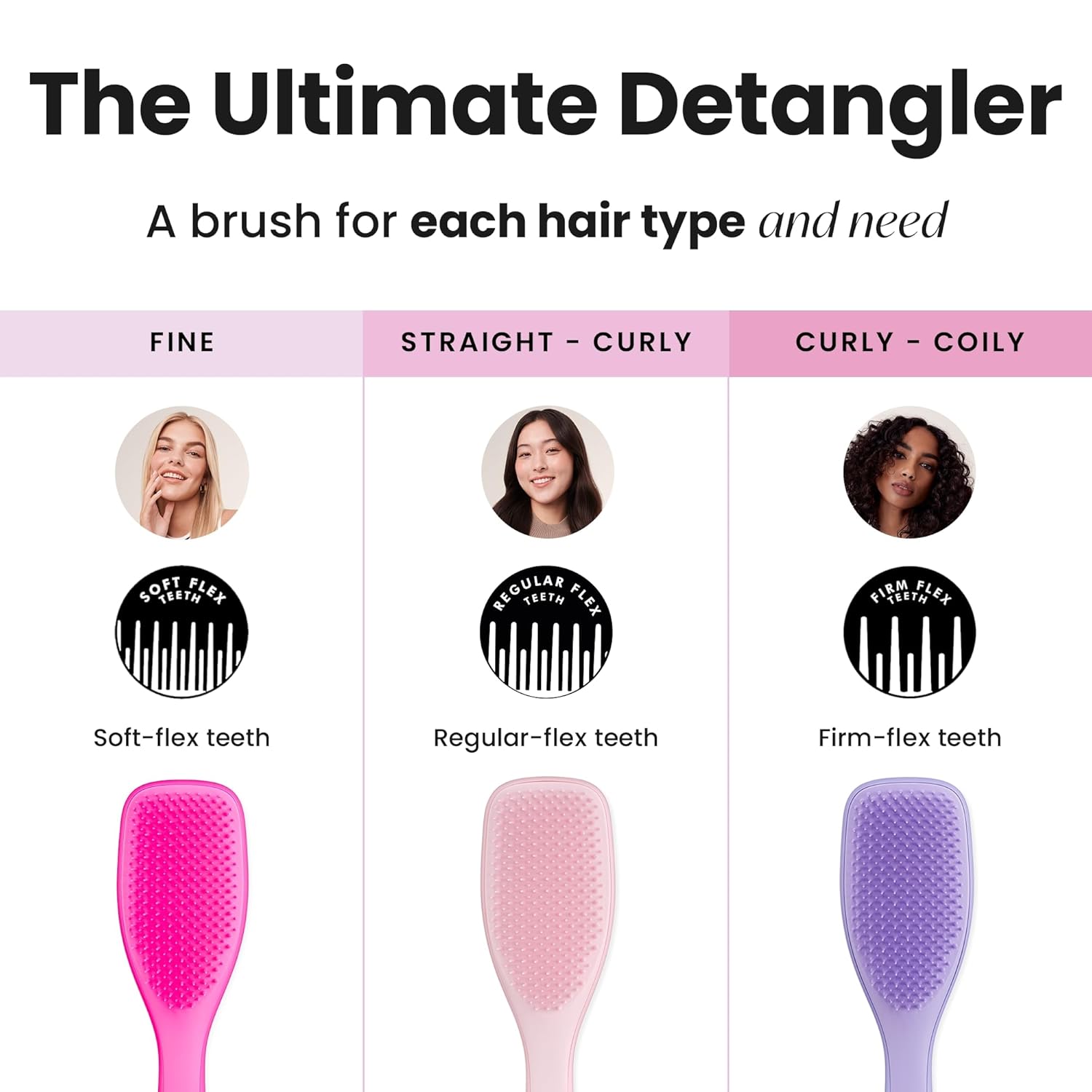Tangle Teezer Fine & Fragile Ultimate Detangler Brush, Dry & Wet Hair Brush to Detangle & Reduce Breakage, Runway Pink - Image 8