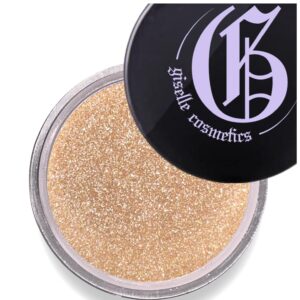 Crushed Diamond Tan Eye Shadow - Loose Glitter Mineral Organic Eyeshadow Palette - Brown, Nude, Gold Shimmer Makeup - Highlighter Talc-Free Sparkly Glitter Eyeshadow Powder
