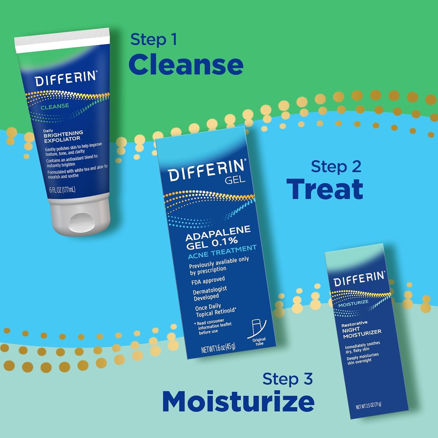 Differin Restorative Night Cream with Hyaluronic Acid for Sensitive Acne Prone Skin 2.5 oz - Image 8