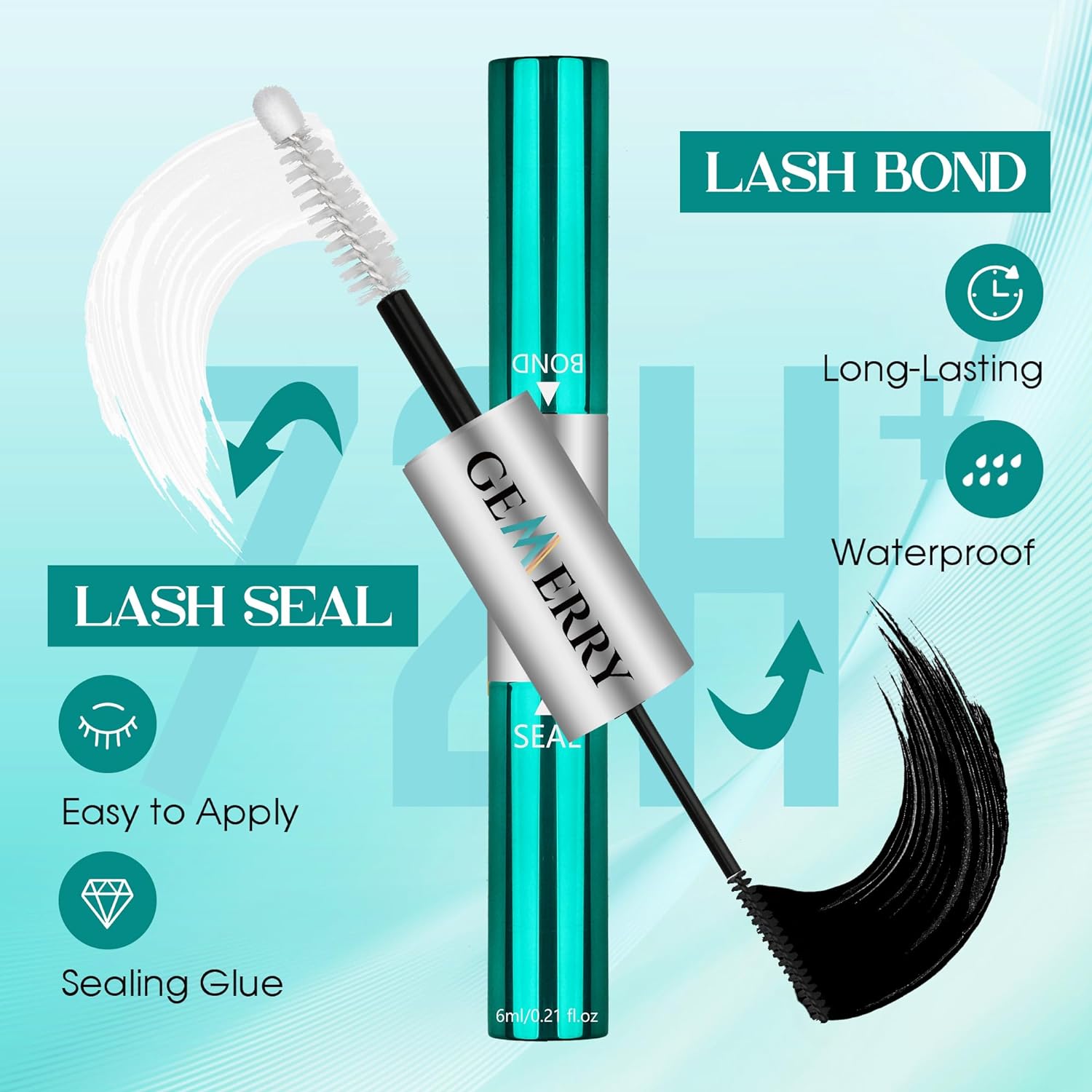 GEMERRY Lash Extension Kit Thick Lash Clusters Kit Fluffy Eyelash Clusters D Curl Eyelash Extension Kit With Lash Bond and Seal, Lash Tweezers, DIY Lash Extension Kit(80P-10-18mm) - Image 3