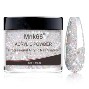 Acrylic Powder Professional Holographic Sparkly Glitter Acrylic Nail Powder for Nail Extension, French Nail Art 3D Flowers, Nail Carving, Beginner (YSJF016-30g)