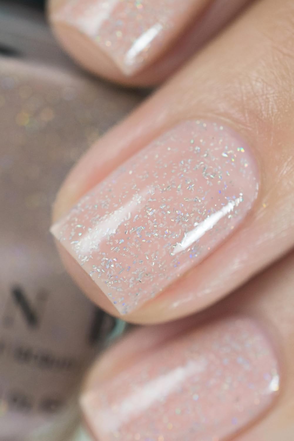 ILNP Birthday Suit - Cashmere Pink Holographic Nail Polish, Neutral Nude, Chip Resistant Manicure, Non-Toxic, Vegan, Cruelty Free, 12ml - Image 8