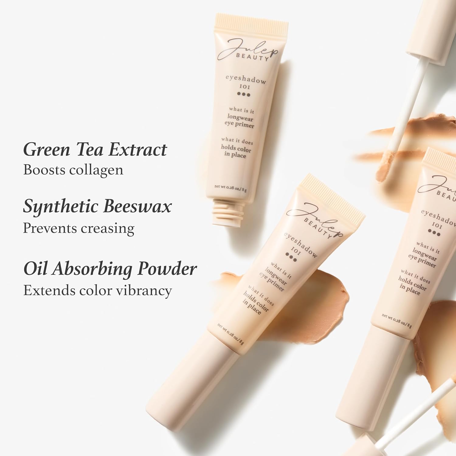 Julep Eyeshadow 101 Long Wear Eye Primer 0.35 Oz Lightweight Green Tea Formula - Image 3