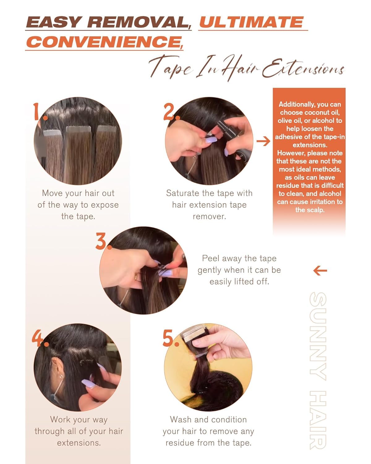 Sunny Hair Tape in Hair Extensions Real Human Hair Invisible Remy Hair Extensions Tape ins for Women Dark Brown Highlight Caramel Blonde 18 inch 20Pcs 50G - Image 9