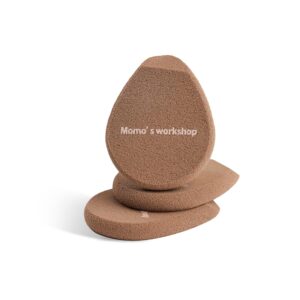 Momo's Workshop Makeup Sponge Set,Latex-Free Beauty Sponge Blenders For Flawless Foundation, Blush,Concealer Blending,Applicator,Face Cosmetics Travel Essentials, 3pcs&Travel Case