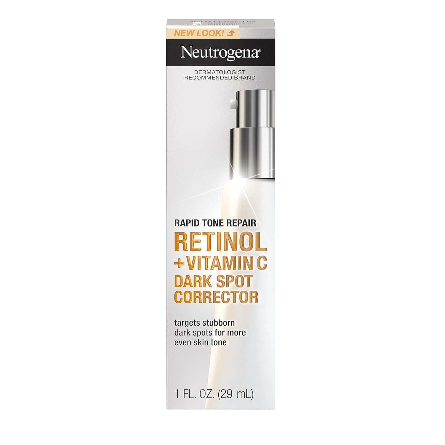 Neutrogena Rapid Tone Repair Retinol + Vitamin C Dark Spot Corrector Face Serum, Daily Anti-Wrinkle Dark Spot Corrector to Brighten & Even Tone, Mineral-Oil & Dye-Free, White, 1 oz - Image 7