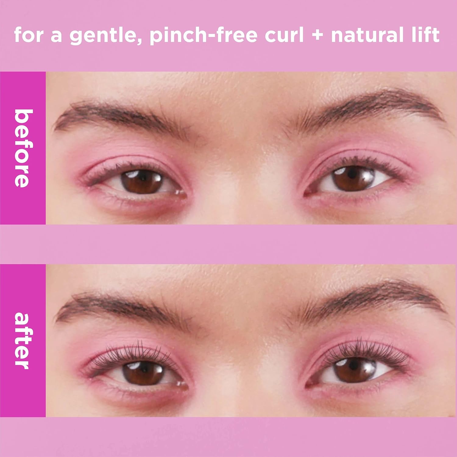 Real Techniques Miracle Eyelash Curler, Gentle Lash Tool for Lifted Lashes, Use with Mascara for Extra Volume, Travel-Size Lash Curler, Comfort Grip & Pinch-Free Design, Pink, Cruelty-Free, 1 Count - Image 4