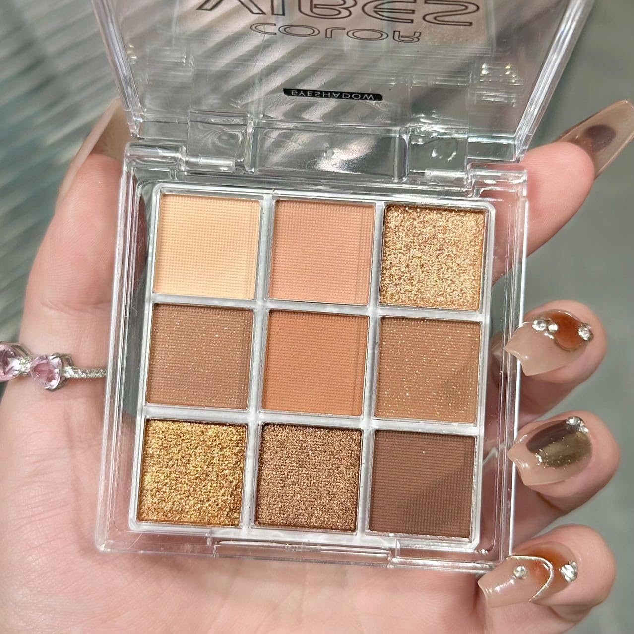 9 Color Brown Eyeshadow Palette - Rose Gold Dark Brown Bronze Naked Matte & Glitter Shades, Long-Lasting, Waterproof & Blendable, Natural Nude Eye Shadow Set sombras para ojos (Chocolate) - Image 9