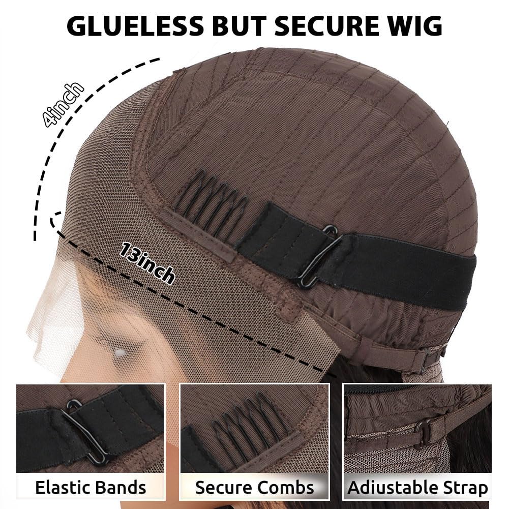 250 density human hair wig 13x4 HD Lace Front Wigs Human Hair Pre Plucked glueless wigs human hair Body Wave Wigs Human Hair Wigs For Black Women Frontal Wigs Bleached Knots 20 Inch - Image 3