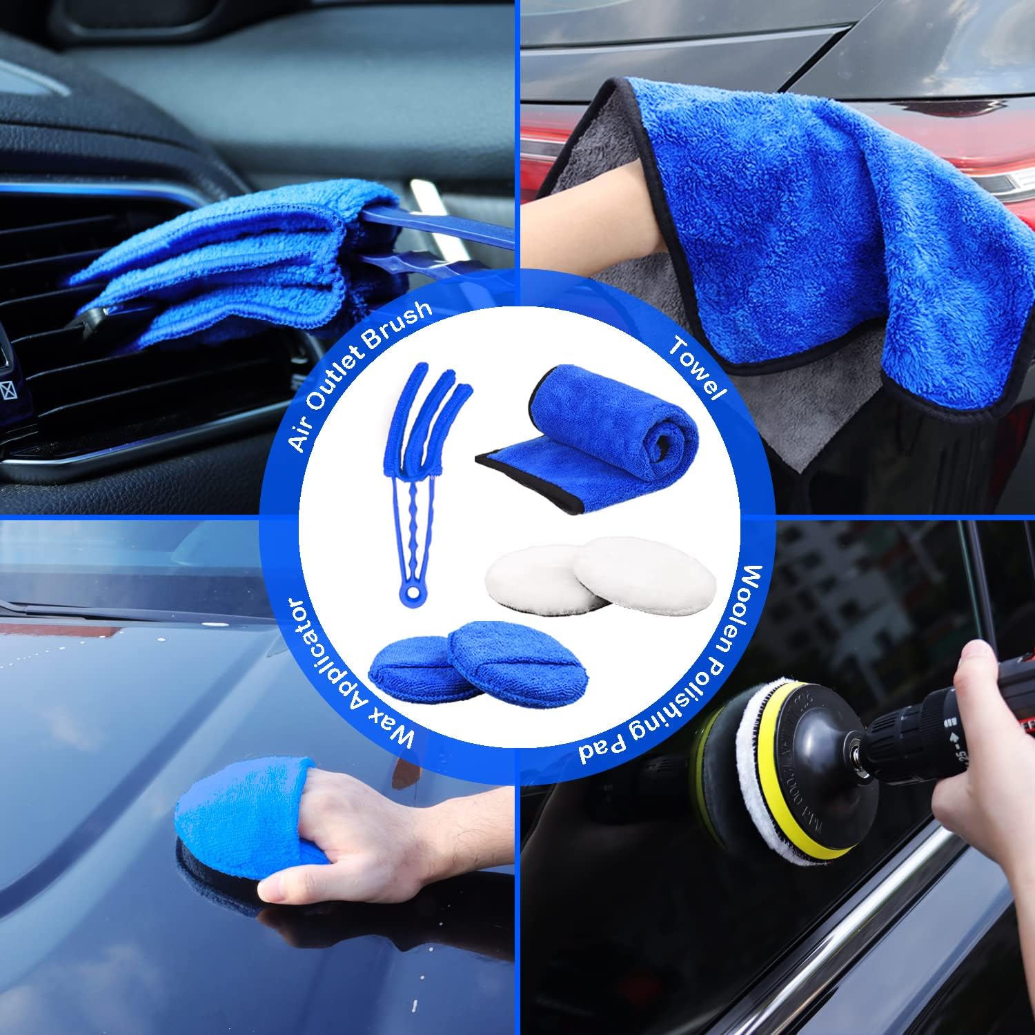 26Pcs Car Detailing Brush Set, Car Detailing Kit, Auto Detailing Drill Brush Set, Car Detailing Brushes, Car Buffing Sponge Pads Kit,Car Accessories,Car Cleaning Tools Kit for Interior,Exterior,Wheels - Image 7