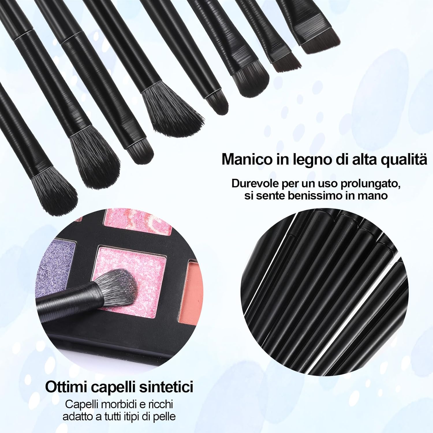 Eye Makeup Brushes Set 8 Pcs Eyeshadow Brush Brush Set For Hooded Or Smaller Eyes Professional Eye Brush Smudging Defining Eyeshadow And Eyeliner For Shadow Lip Angled Eyeliner Eyebrows - Image 4