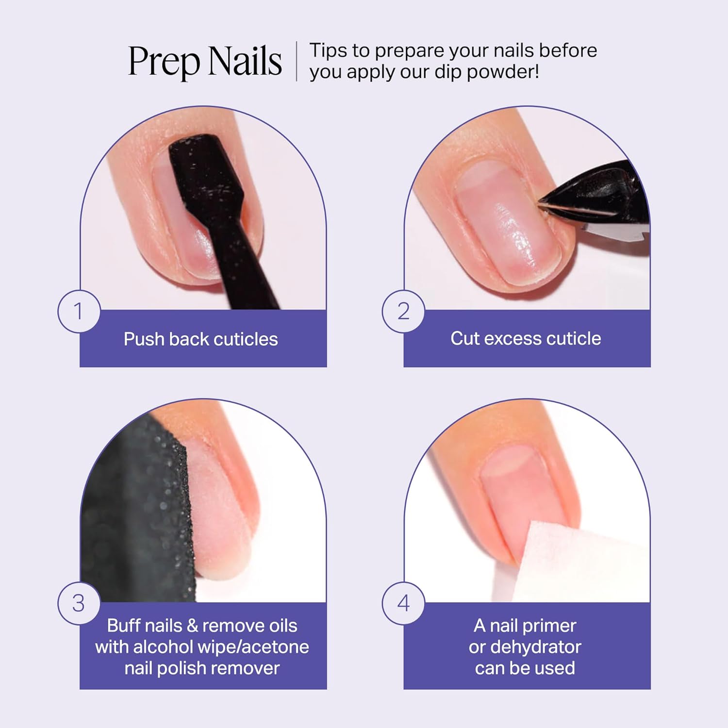Nailboo Here's a Tip Premium Dip Nails Starter Kit, Nail Powder Dip Kit for DIY At Home Manicure, Includes Dipping Powder and Liquids, White - Image 7